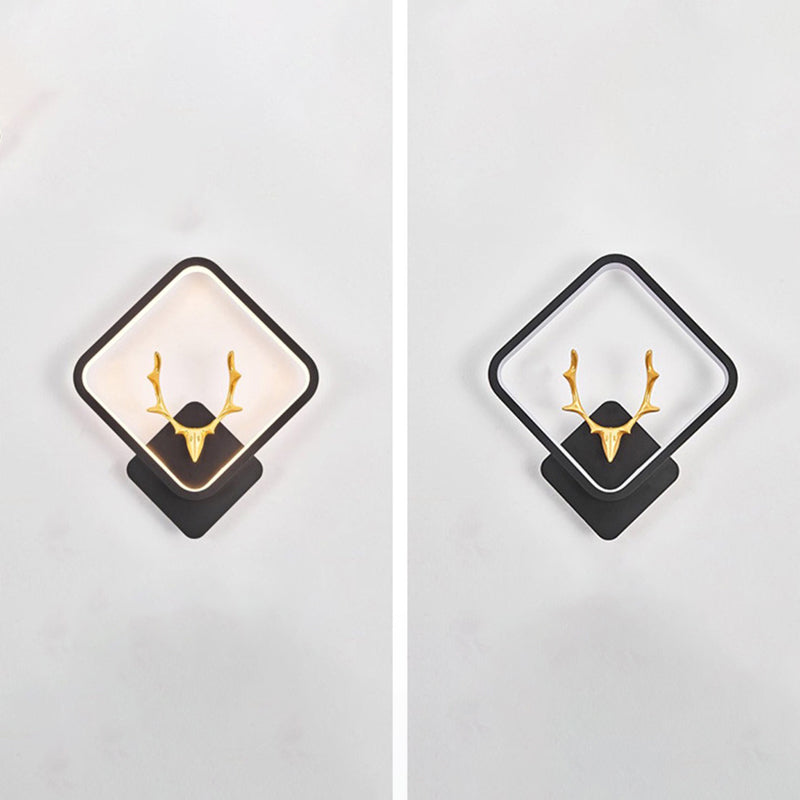 Contemporary Style Geometric Wall Mounted Lamps Metal 1 Light Wall Sconces