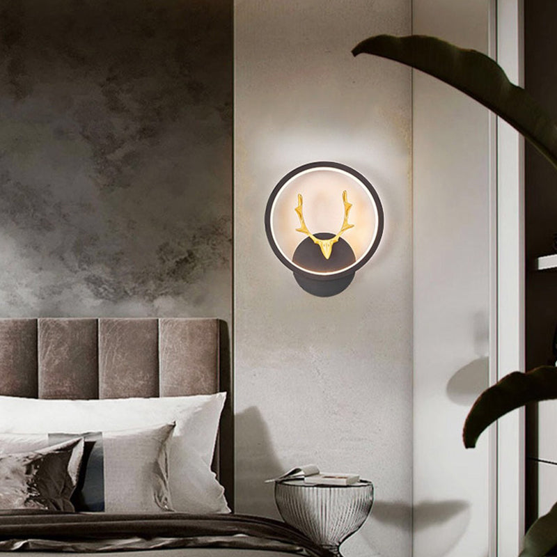 Contemporary Style Geometric Wall Mounted Lamps Metal 1 Light Wall Sconces