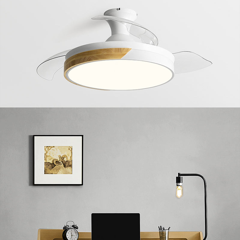 Metal Circular Ceiling Fan Light Nordic LED Ceiling Mounted Light