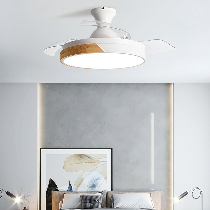 Metal Circular Ceiling Fan Light Nordic LED Ceiling Mounted Light