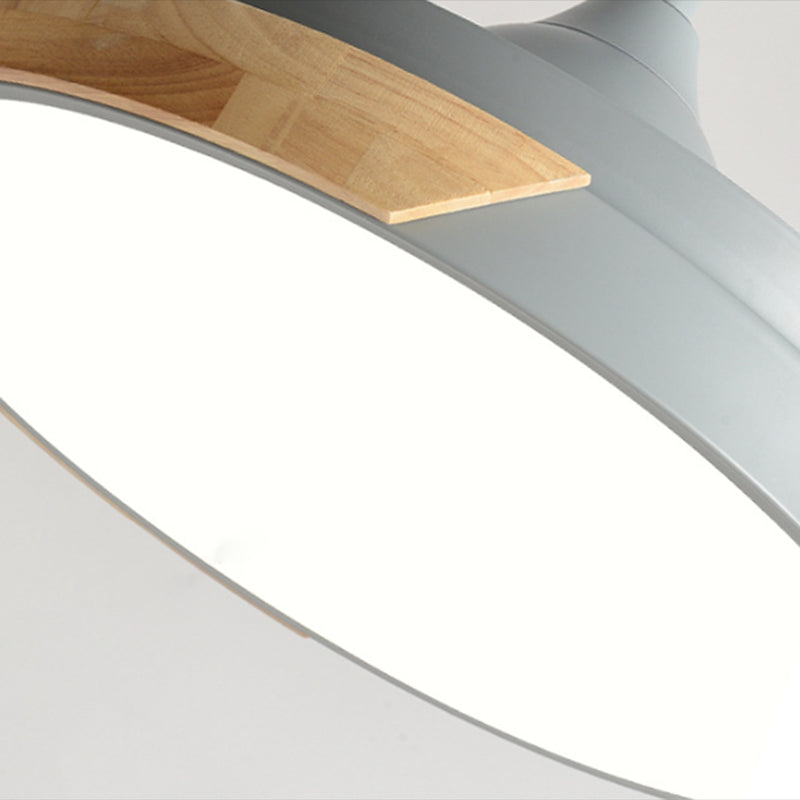 Metal Circular Ceiling Fan Light Nordic LED Ceiling Mounted Light