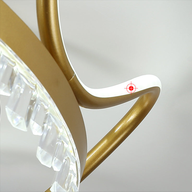 Metal Geometric Shape Ceiling Fans Modern Style Multi Lights Ceiling Fan Lamp Fixture