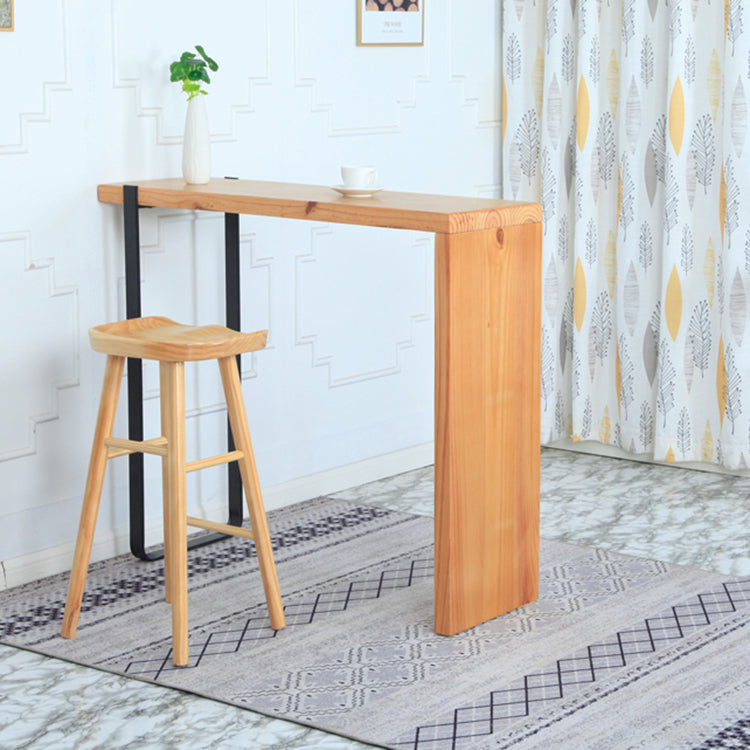 Contemporary Solid Wood Barstool Coffee Shop Bar Stool with Pedal