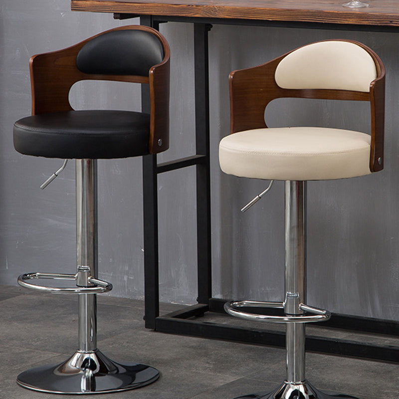 Rotating Barstool Nordic Style Steel Pedestal Bar Stool for Dining Room