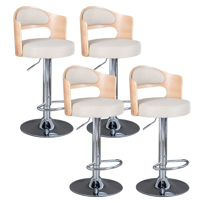 Rotating Barstool Nordic Style Steel Pedestal Bar Stool for Dining Room