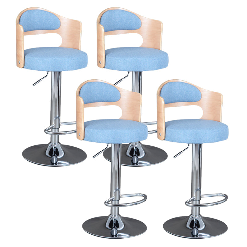 Rotating Barstool Nordic Style Steel Pedestal Bar Stool for Dining Room