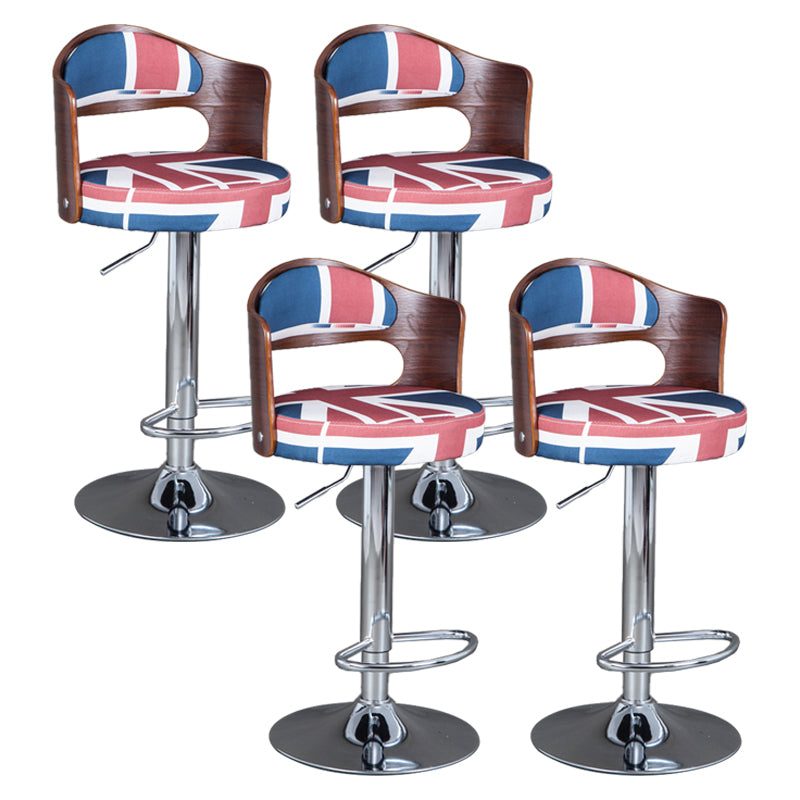 Rotating Barstool Nordic Style Steel Pedestal Bar Stool for Dining Room