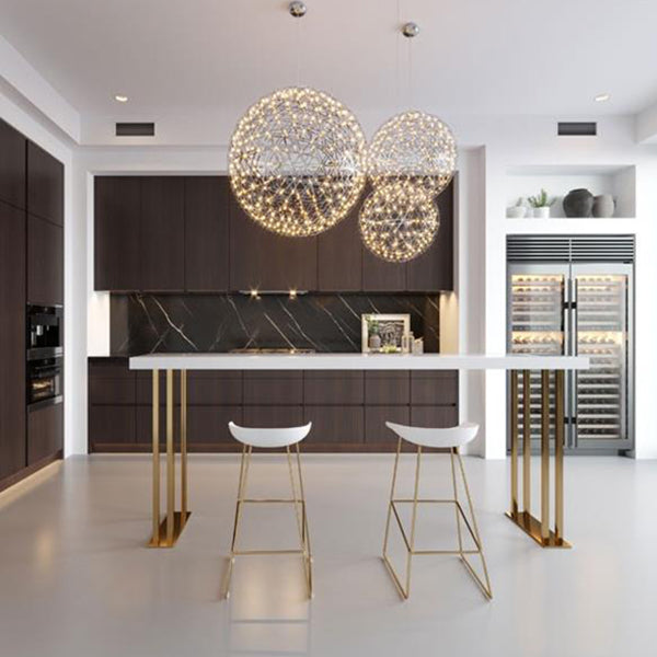 Modern Rectangle Solid Wood Bar Table Set 1/3 Pieces Counter Table with White Stools