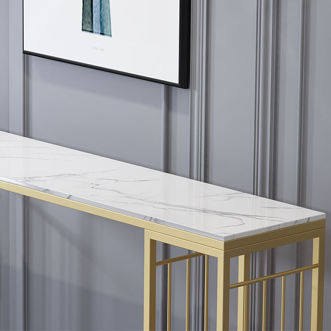 Glam Rectangle White Counter Height Set 1/2/3 Pieces Marble Pub Dining Set