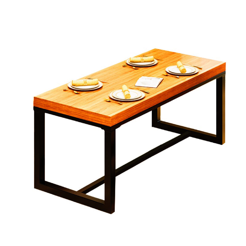 Industrial Sled Dining Table Set 1/2/5 Pieces Solid Wood Dinette Set for Shop