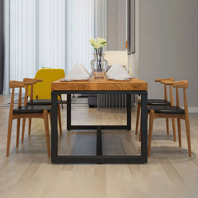 Industrial Sled Dining Table Set 1/2/5 Pieces Solid Wood Dinette Set for Shop