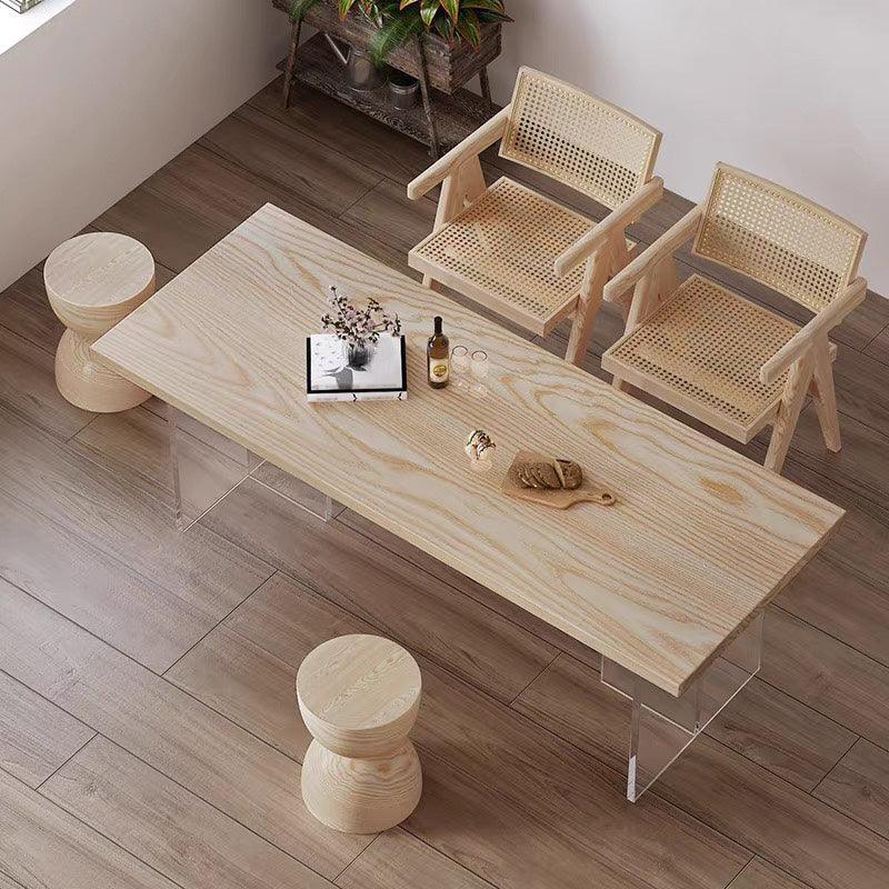 Modern Dining Set 1/2/5 Pieces Rectangle Pine Wood Dining Table for Dining Room Kitchen