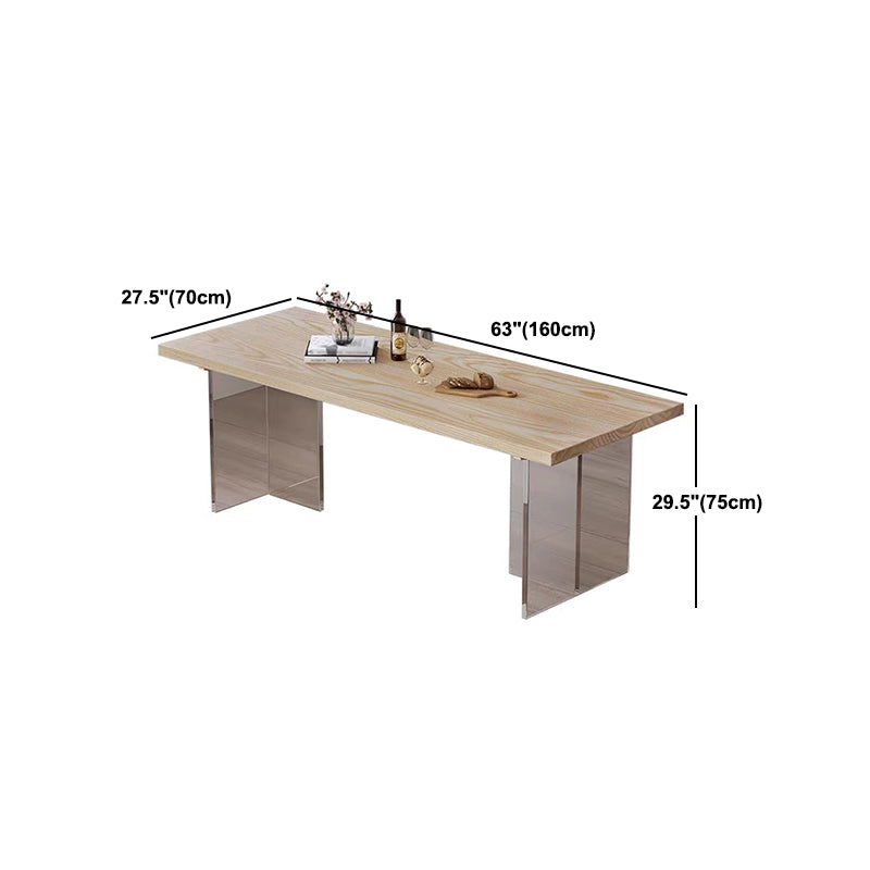 Modern Dining Set 1/2/5 Pieces Rectangle Pine Wood Dining Table for Dining Room Kitchen