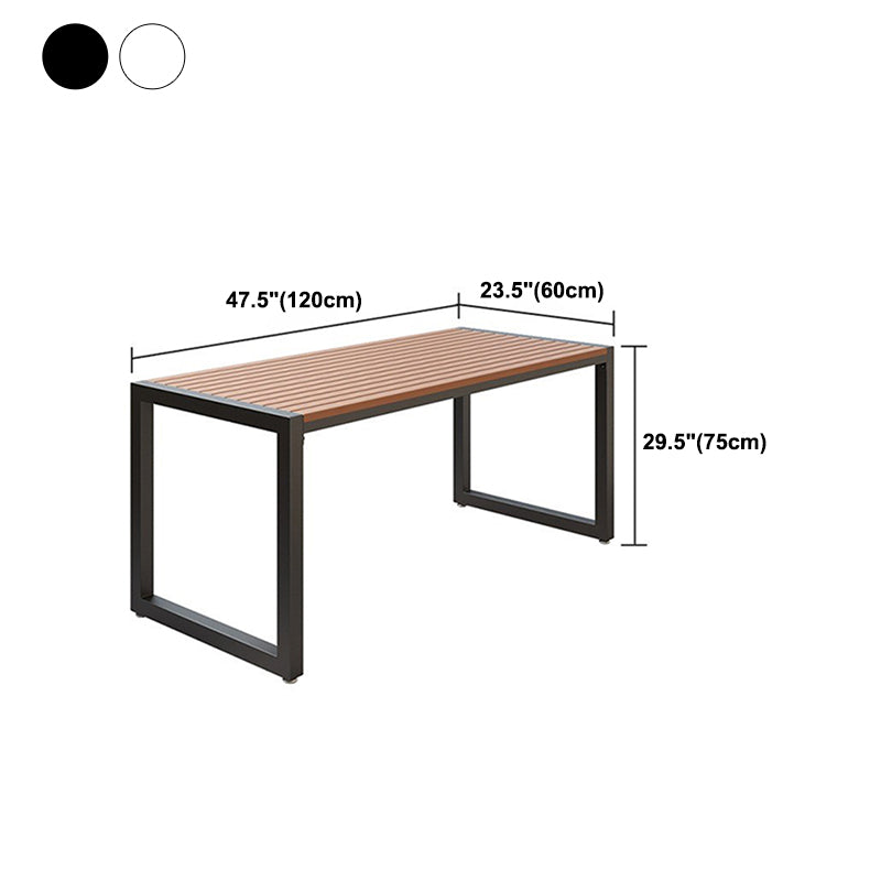 Industrial 1/3/5 Pieces Dining Set Rectangle Wood Dining Table for Courtyard