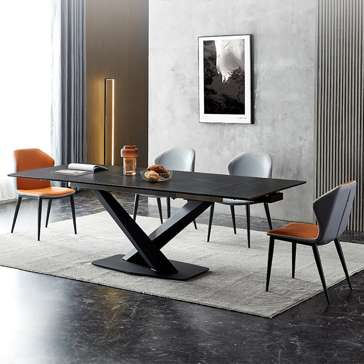 Modern Sintered Stone Rectangle Table Set 1/4/5/6 Pieces Dining Set