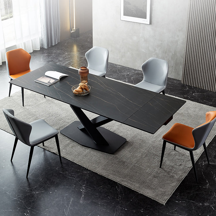 Modern Sintered Stone Rectangle Table Set 1/4/5/6 Pieces Dining Set