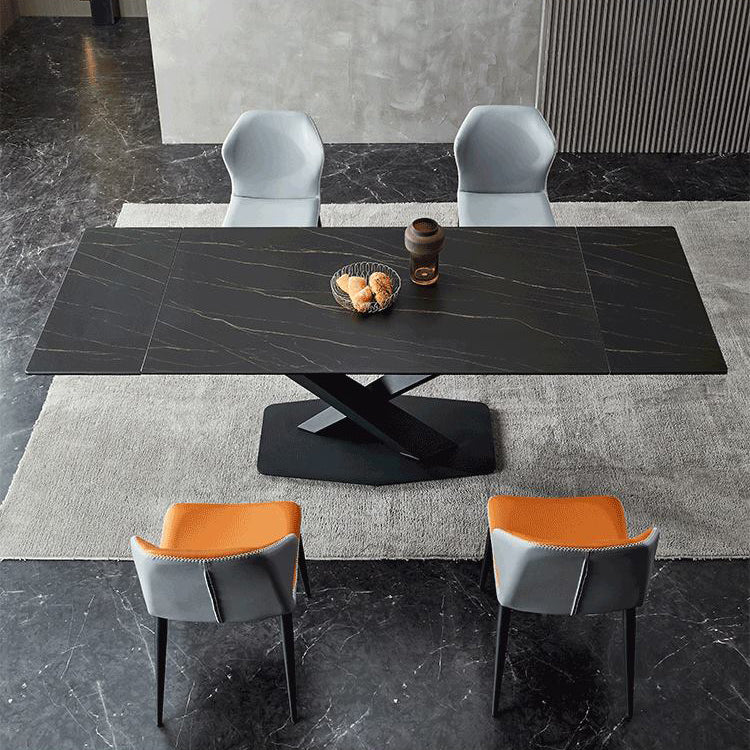 Modern Sintered Stone Rectangle Table Set 1/4/5/6 Pieces Dining Set