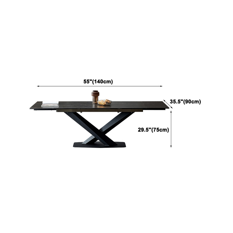 Modern Sintered Stone Rectangle Table Set 1/4/5/6 Pieces Dining Set