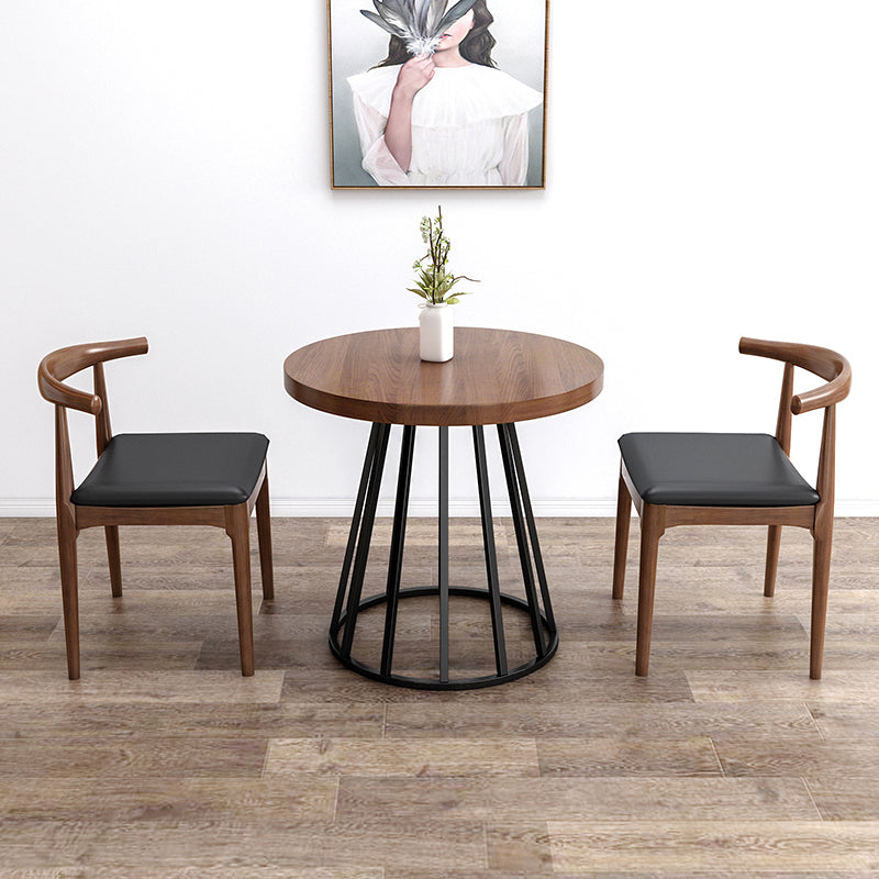 Modern 1/2/3 Pieces Dining Set Round Pine Wood Dining Table for Dining Room