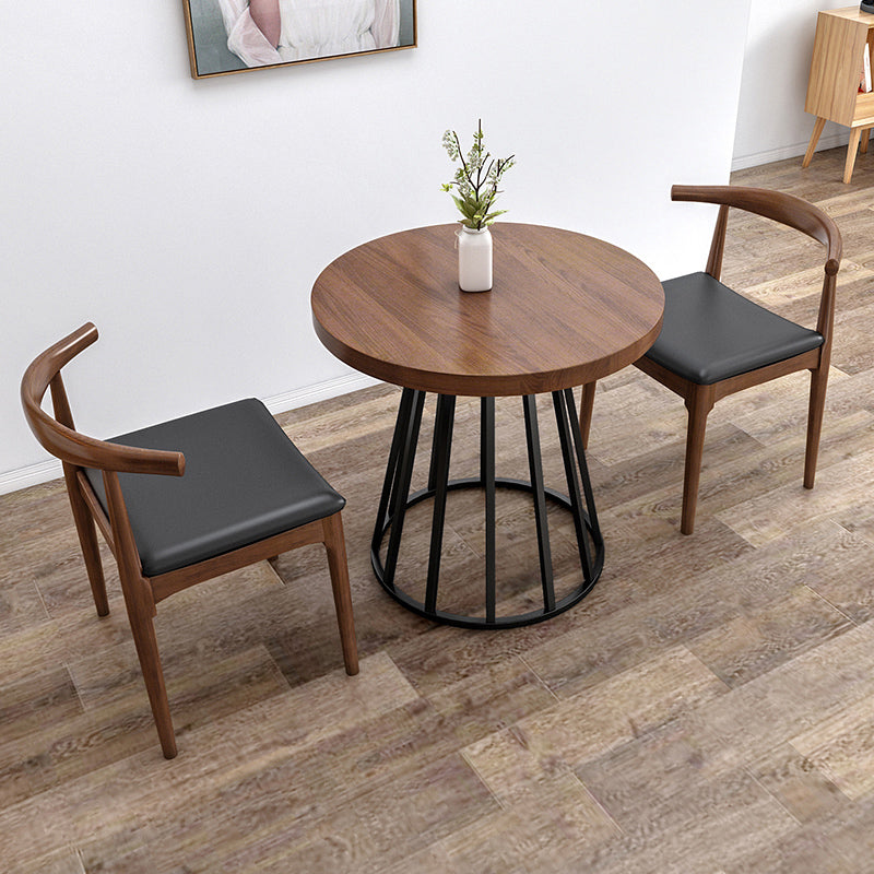 Modern 1/2/3 Pieces Dining Set Round Pine Wood Dining Table for Dining Room