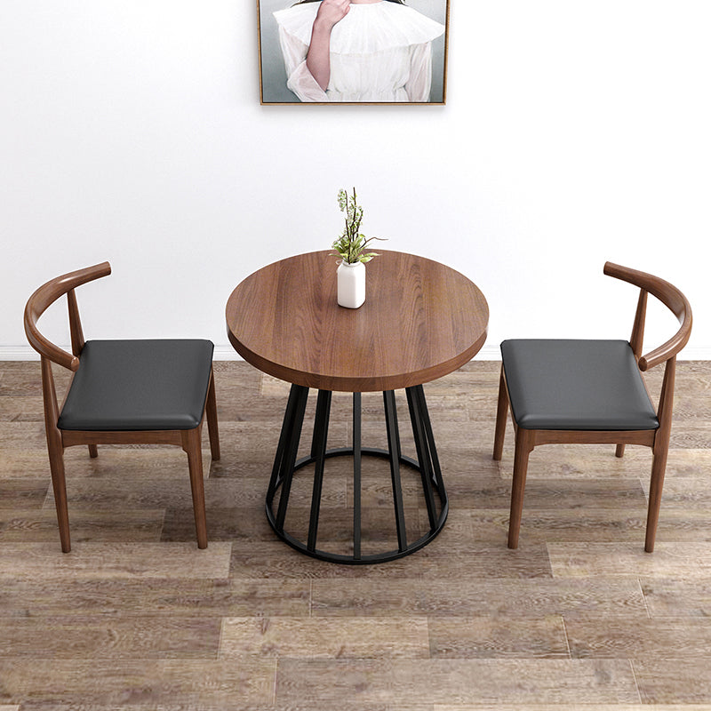 Modern 1/2/3 Pieces Dining Set Round Pine Wood Dining Table for Dining Room