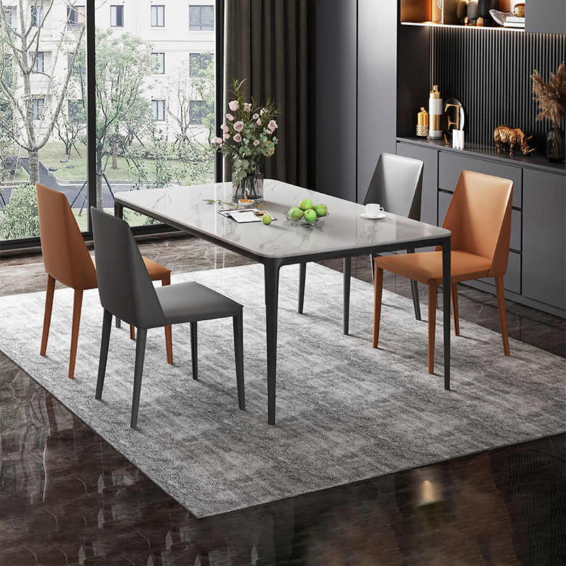 Modern Sintered Stone Rectangle Table Set 1/4/5 Pieces Dining Set