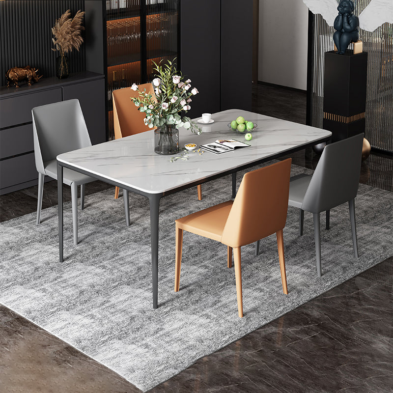 Modern Sintered Stone Rectangle Table Set 1/4/5 Pieces Dining Set