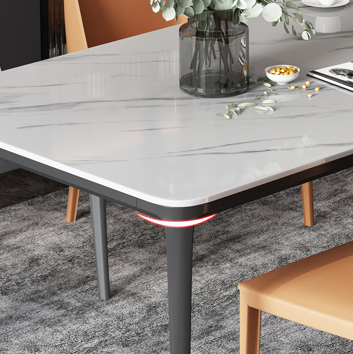 Modern Sintered Stone Rectangle Table Set 1/4/5 Pieces Dining Set