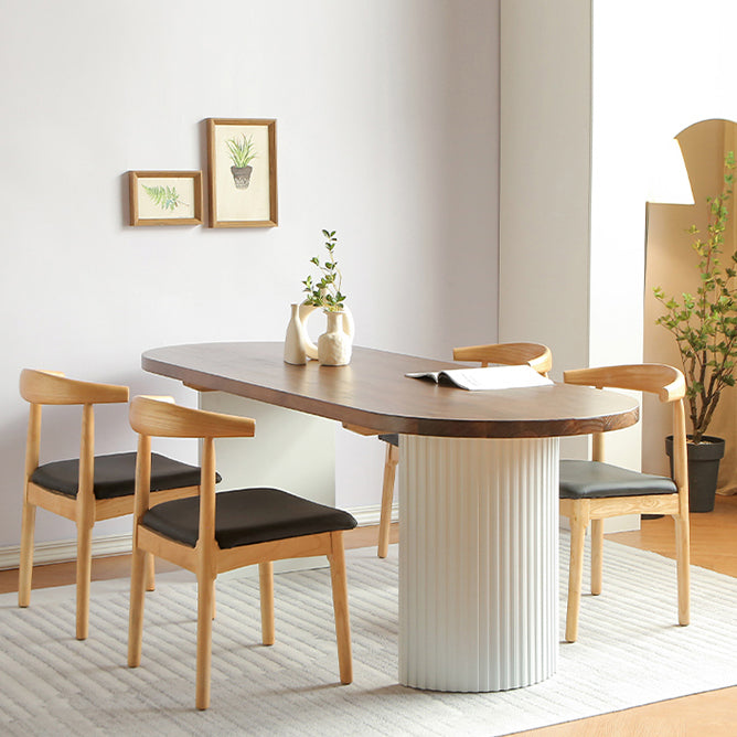 Contemporary Style Dining Table Solid Wood Dinette Table for Home Kitchen