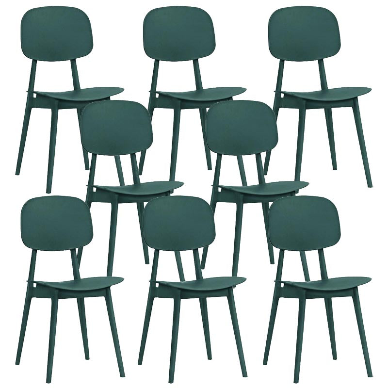 Contemporary Plastic Dining Chair Open Back Dining Side Furniture in Matte Finish for Home