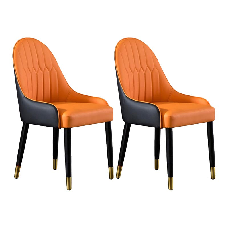 Glam Wood Dining Chairs Parsons Chair in Matte Finish for Home