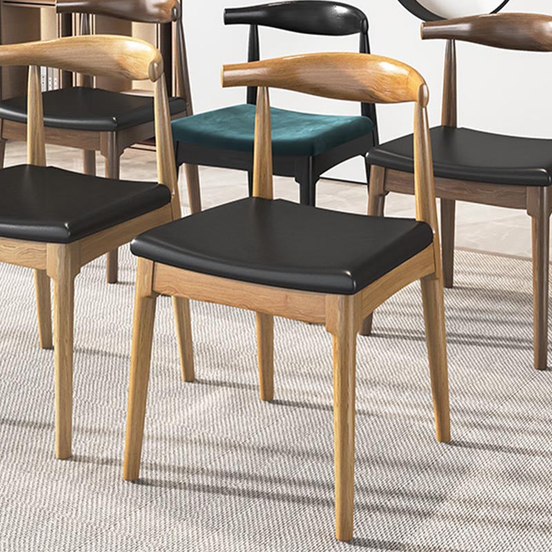 Pine Wood Dining Chair Industrial Open Back Dining Side Chair