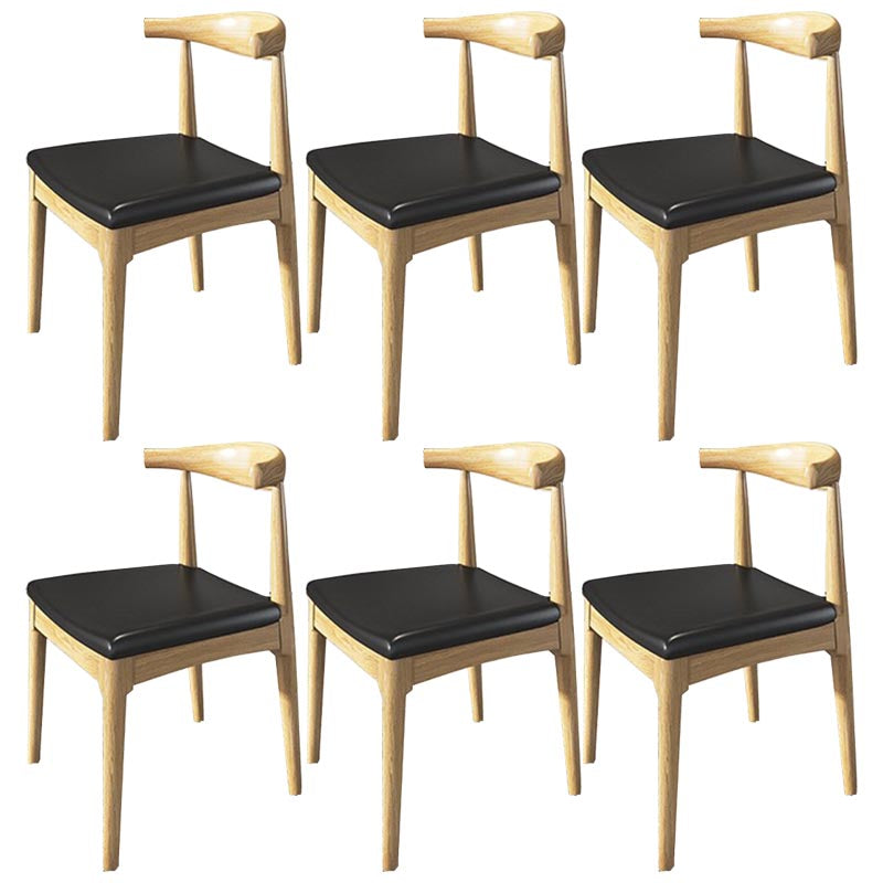 Pine Wood Dining Chair Industrial Open Back Dining Side Chair