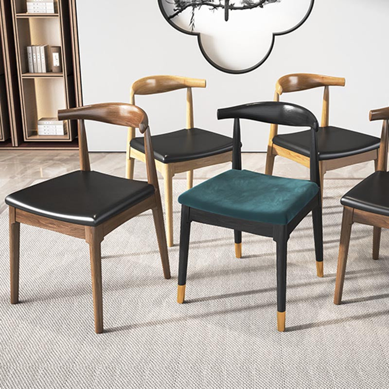 Pine Wood Dining Chair Industrial Open Back Dining Side Chair