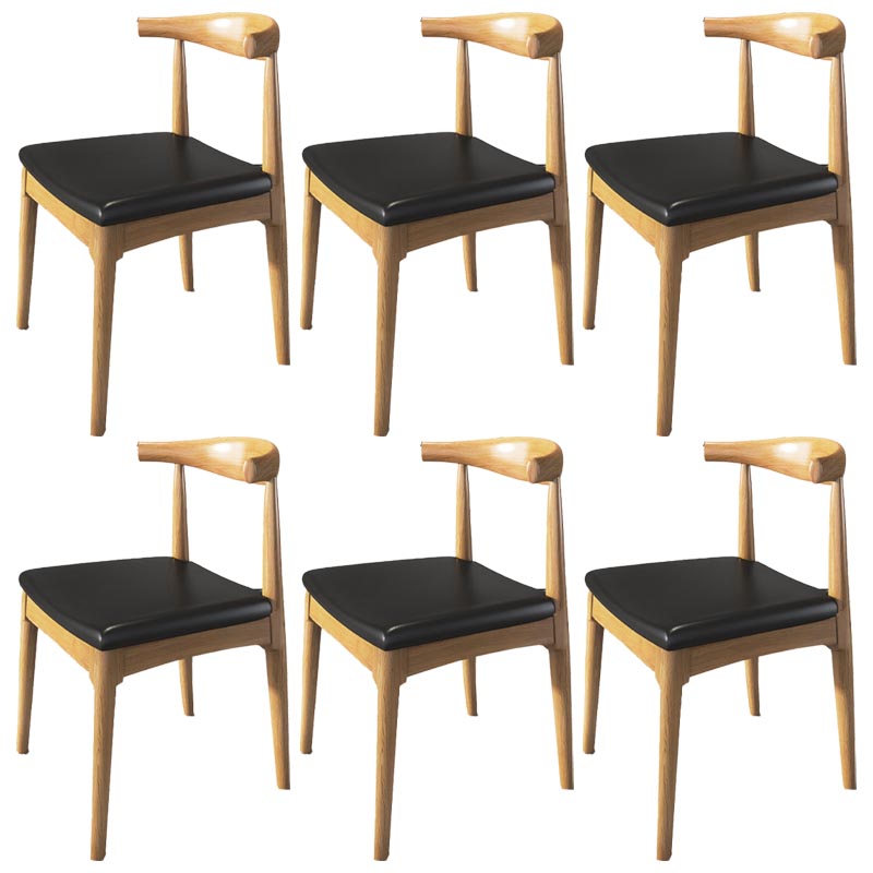 Pine Wood Dining Chair Industrial Open Back Dining Side Chair