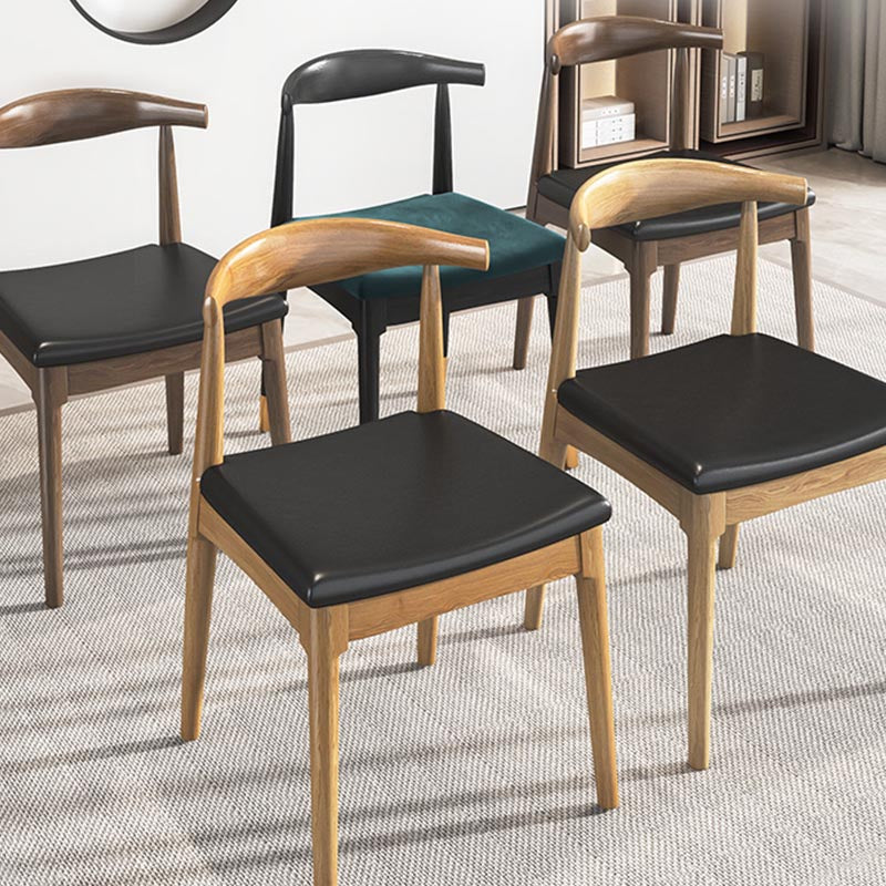 Pine Wood Dining Chair Industrial Open Back Dining Side Chair