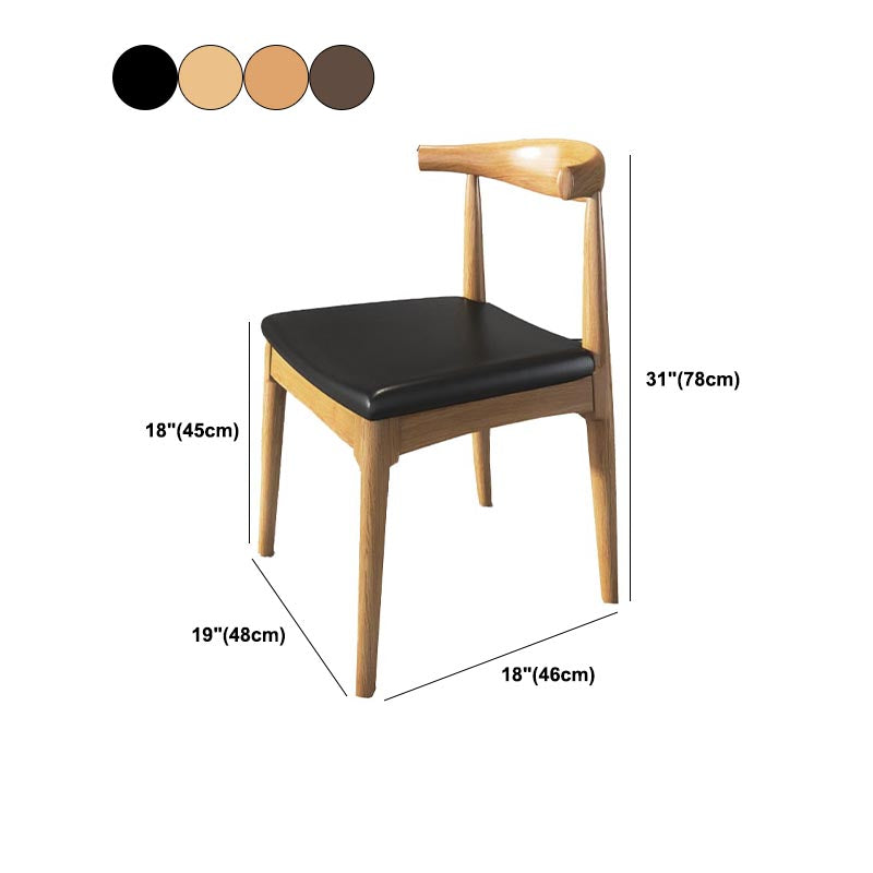 Pine Wood Dining Chair Industrial Open Back Dining Side Chair