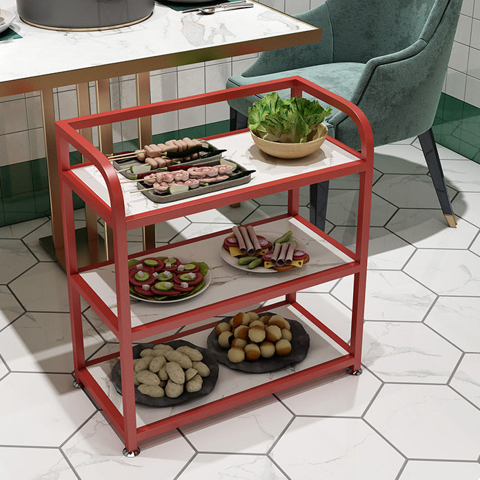 25.59"H Portable Modern Prep Table Metal Prep Table for Home Use