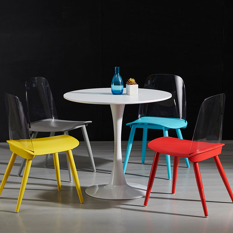 Round Dining Table Modern Tulip Base Fixed Table of Sintered Stone