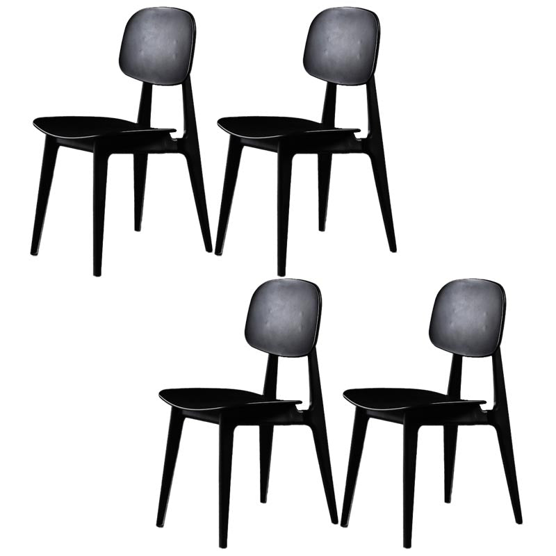 Plastic Side Chair Contemporary Open Back Dining Side Chair for Home