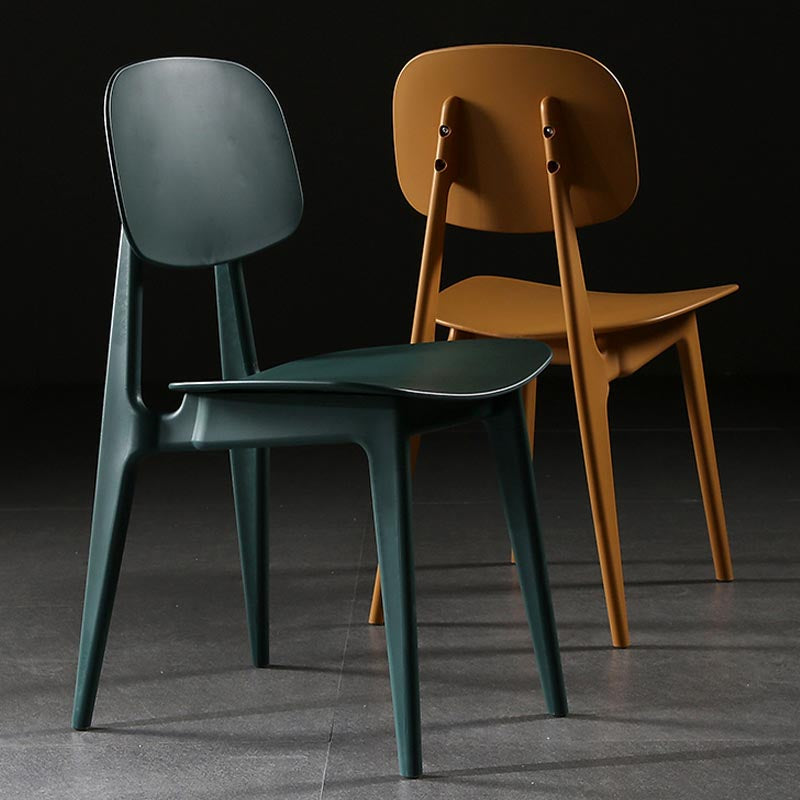 Plastic Side Chair Contemporary Open Back Dining Side Chair for Home