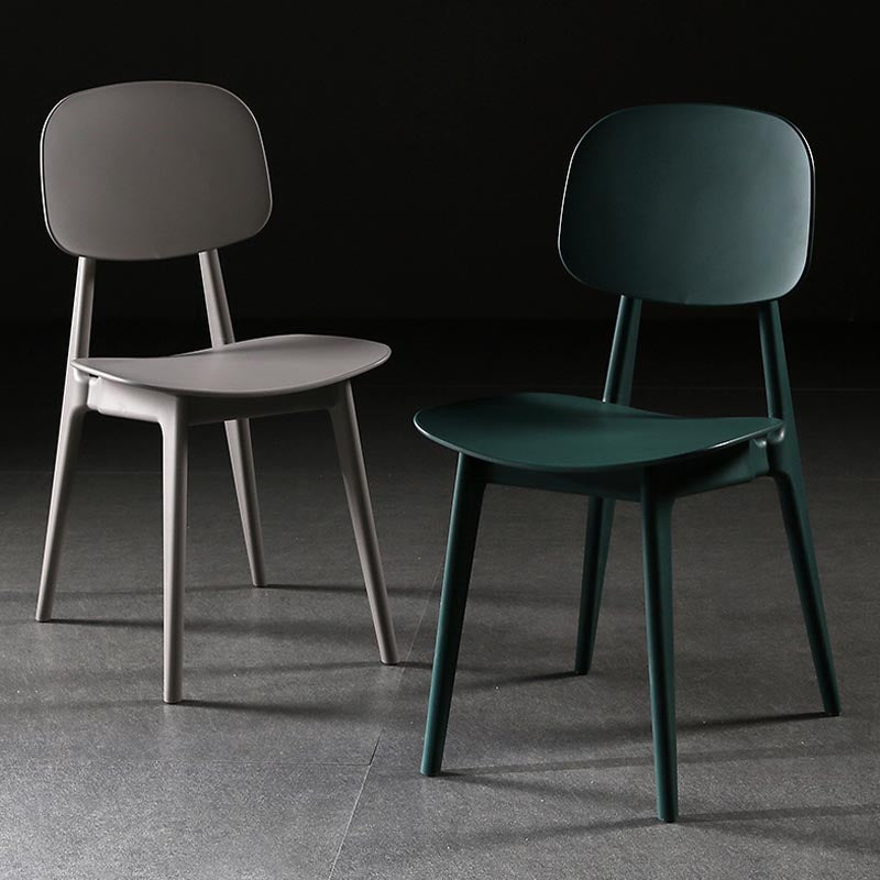 Plastic Side Chair Contemporary Open Back Dining Side Chair for Home