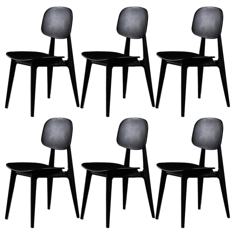 Plastic Side Chair Contemporary Open Back Dining Side Chair for Home