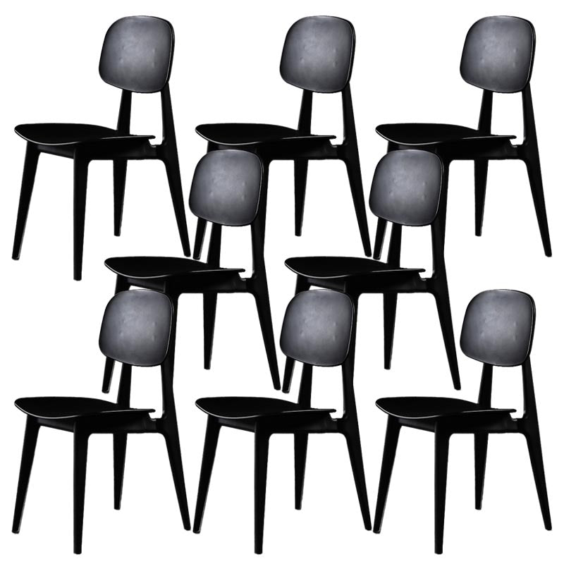 Plastic Side Chair Contemporary Open Back Dining Side Chair for Home