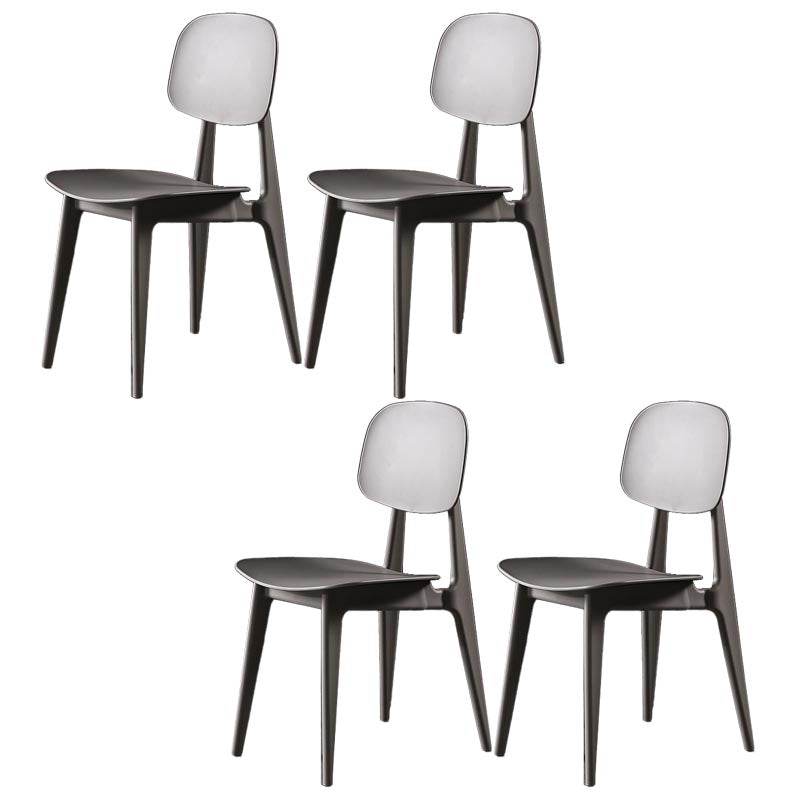 Plastic Side Chair Contemporary Open Back Dining Side Chair for Home