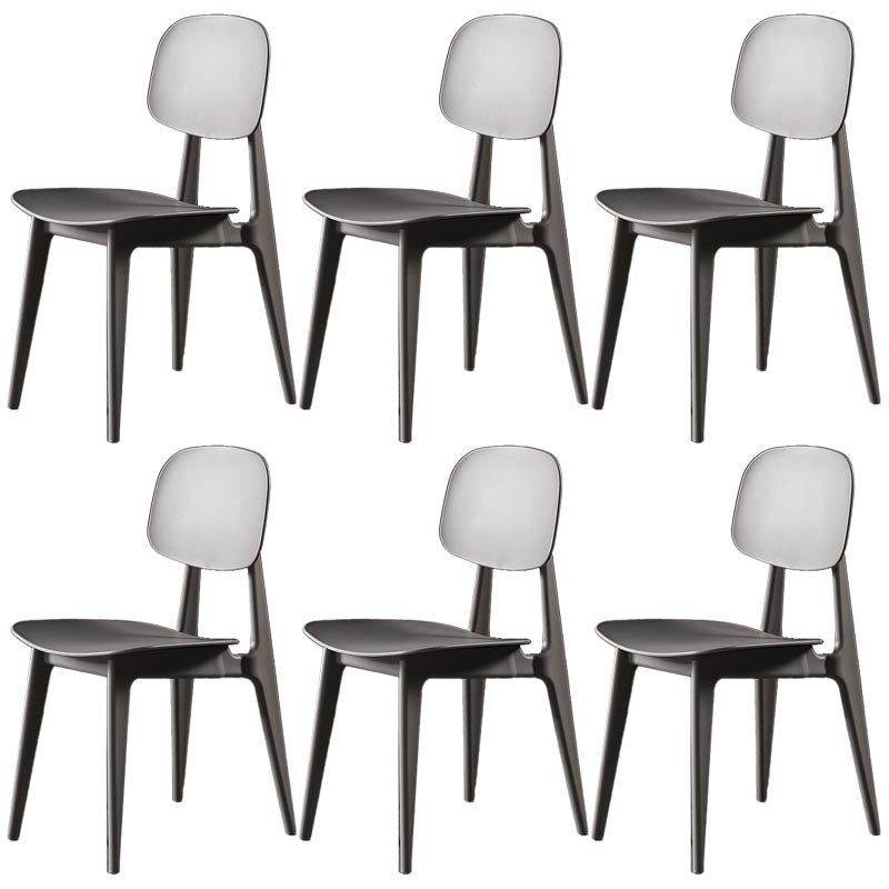 Plastic Side Chair Contemporary Open Back Dining Side Chair for Home