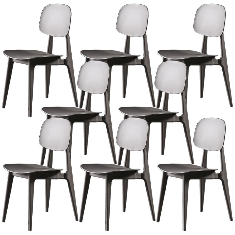 Plastic Side Chair Contemporary Open Back Dining Side Chair for Home