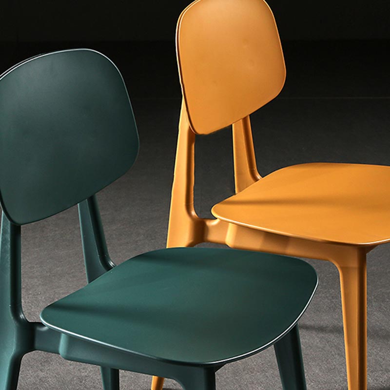 Plastic Side Chair Contemporary Open Back Dining Side Chair for Home
