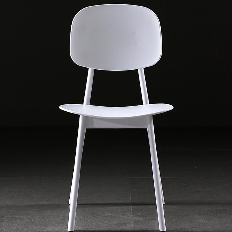 Plastic Side Chair Contemporary Open Back Dining Side Chair for Home