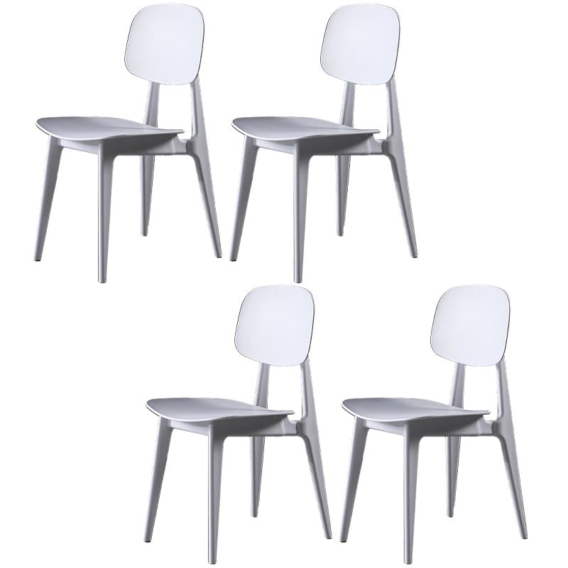 Plastic Side Chair Contemporary Open Back Dining Side Chair for Home